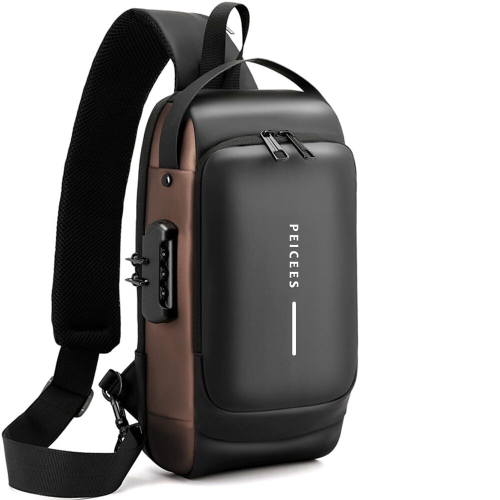 5668 Crossbody Bag Man Bags Purse Anti-theft Leather Sling Bag Shoulder Bag